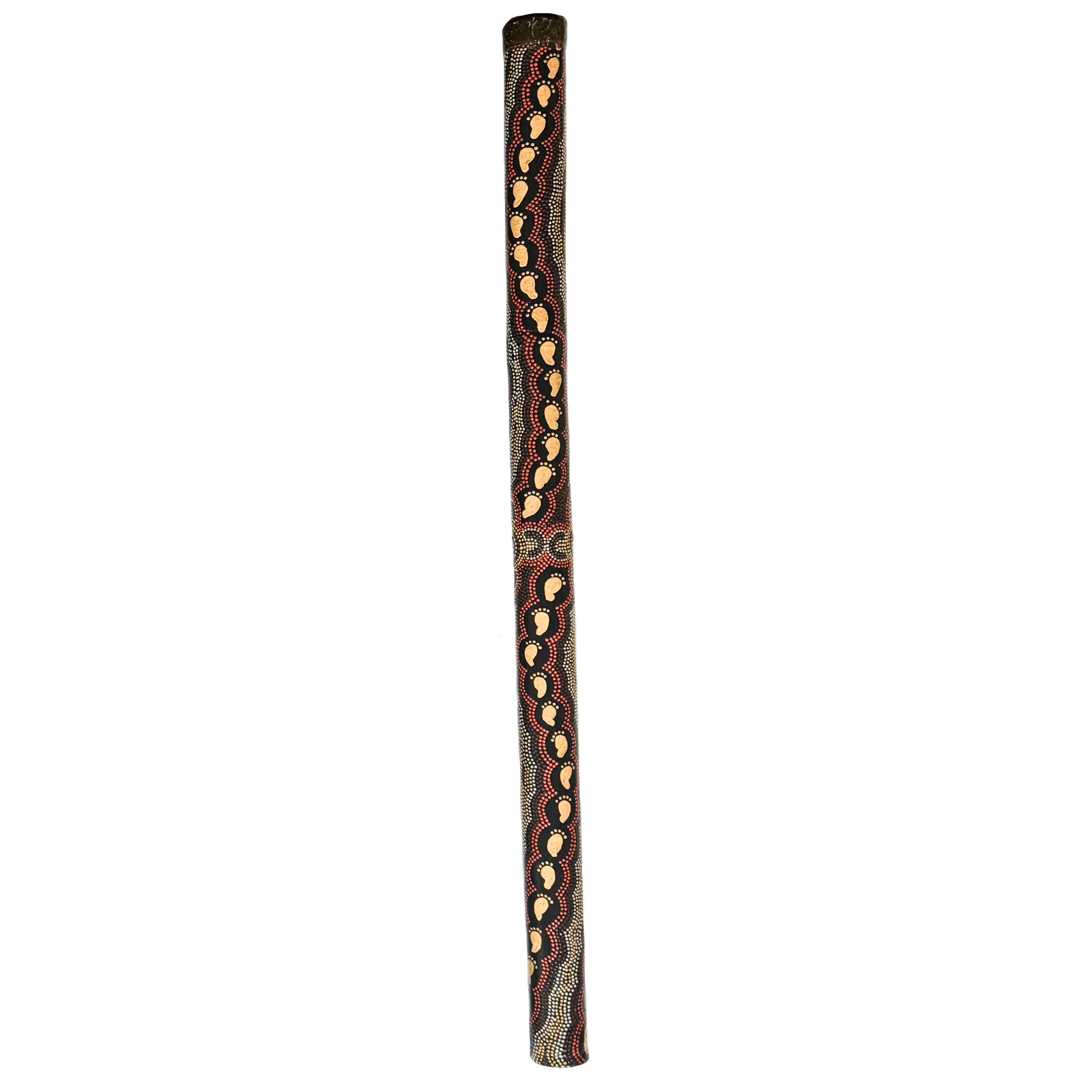 100cm / 40" DIDGERIDOO, BAMBOO - ABORIGINAL ART - ON WALKABOUT OCHRE - AUSTRALIA, INDIGENOUS, SOUVENIR, GIFT