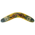 12" / 30cm BOOMERANG - HARDWOOD - ABORIGINAL ART - PLATYPUS, YELLOW - AUSTRALIA, INDIGENOUS, SOUVENIR, GIFT