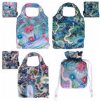 3 x SHOPPING BAGS, TOTE BAGS, BEACH BAGS, SWIMMING BAGS - ABORIGINAL ART - REUSABLE, WATERPROOF - ARTIST COLLECTION, CAITLYN DAVIES-PLUMMER - AUSTRALIA, INDIGENOUS, SOUVENIR, GIFT