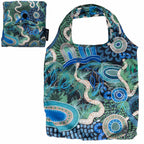 3 x SHOPPING BAGS, TOTE BAGS, BEACH BAGS, SWIMMING BAGS - ABORIGINAL ART - REUSABLE, WATERPROOF - ARTIST COLLECTION, CAITLYN DAVIES-PLUMMER - AUSTRALIA, INDIGENOUS, SOUVENIR, GIFT