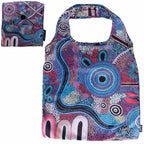 3 x SHOPPING BAGS, TOTE BAGS, BEACH BAGS, SWIMMING BAGS - ABORIGINAL ART - REUSABLE, WATERPROOF - ARTIST COLLECTION, JESSICA BEGG - AUSTRALIA, INDIGENOUS, SOUVENIR, GIFT