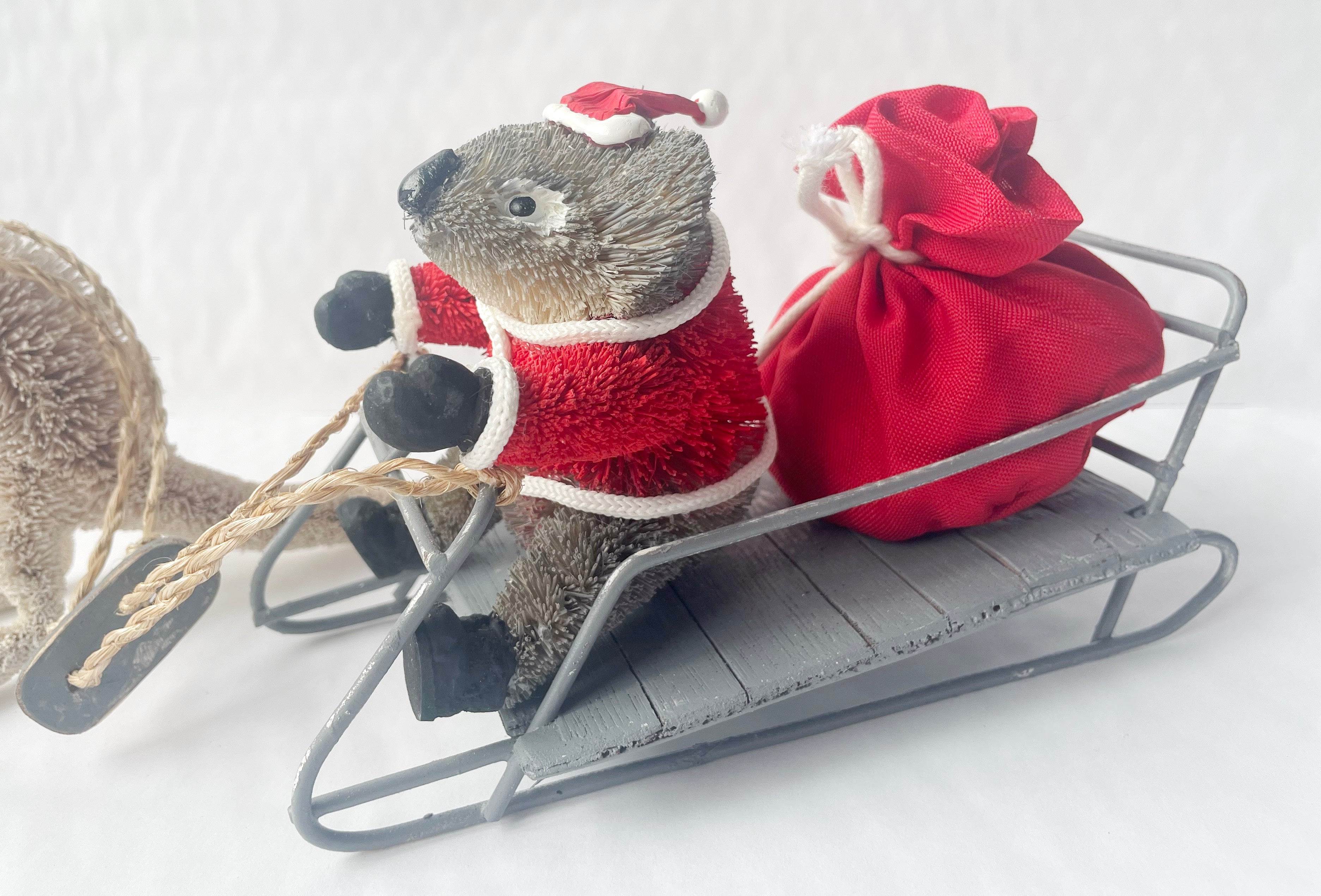 4-piece australian christmas scene with kangaroo and koala