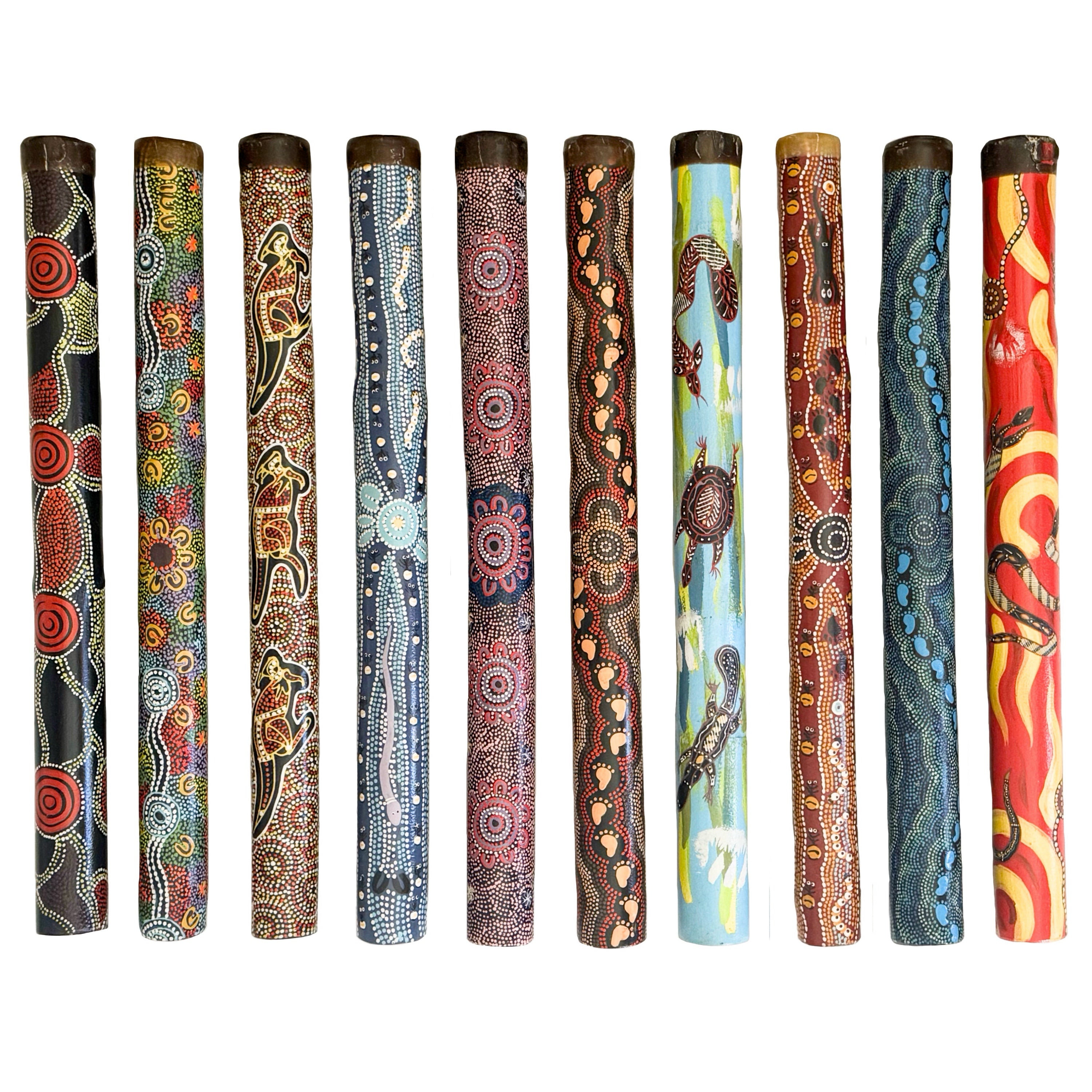 60cm / 24" Didgeridoo - Bamboo, Decorative - Aboriginal, Dot Art, Australia - Various Designs #2
