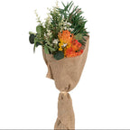 FLOWER BOUQUET, 50cmH - AUSTRALIAN NATIVES - ORANGE - ARTIFICIAL, GIFT, WEDDING, VASE, DECOR