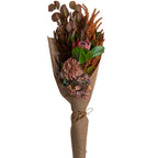 FLOWER BOUQUET, 95cmH - AUSTRALIAN NATIVES - BROWN - ARTIFICIAL, GIFT, WEDDING, VASE, DECOR
