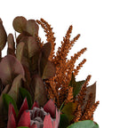 FLOWER BOUQUET, 95cmH - AUSTRALIAN NATIVES - BROWN - ARTIFICIAL, GIFT, WEDDING, VASE, DECOR