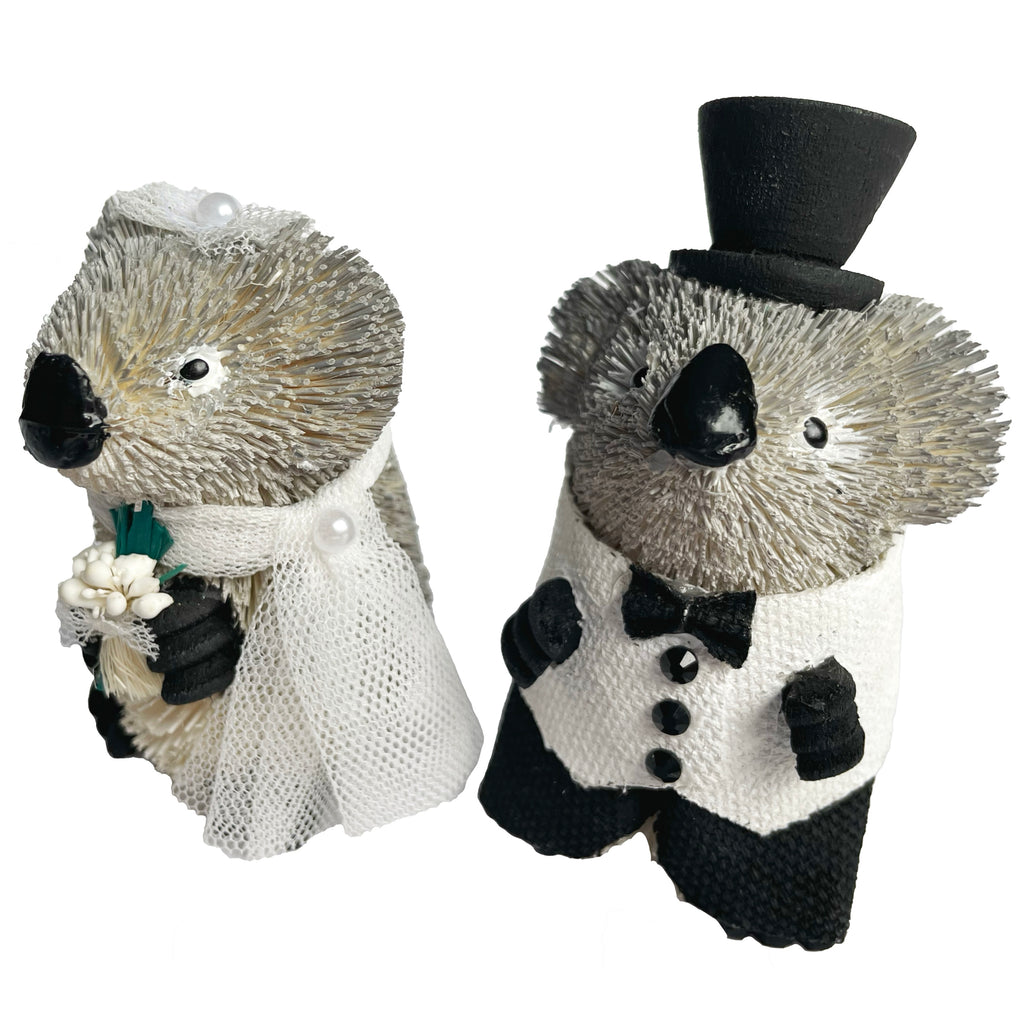 WEDDING CAKE TOPPER - BRIDE & GROOM - KOALA - AUSTRALIA, SOUVENIR, GIFT, ANIMAL