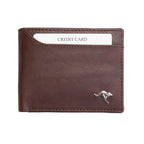 aboriginal leather wallet brown