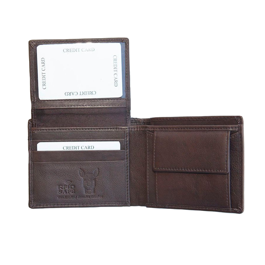 aboriginal leather wallet brown