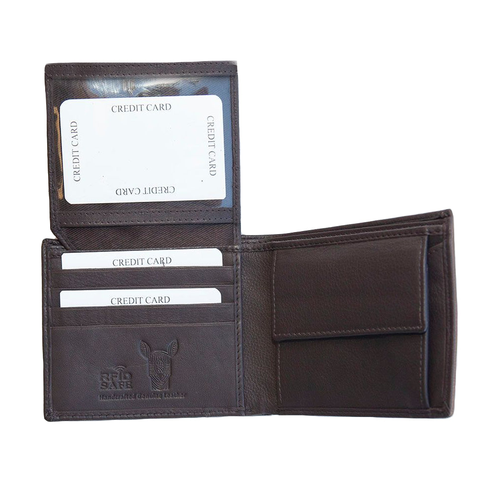 aboriginal leather wallet brown