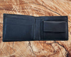 aboriginal leather wallet black