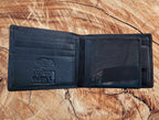 aboriginal leather wallet black