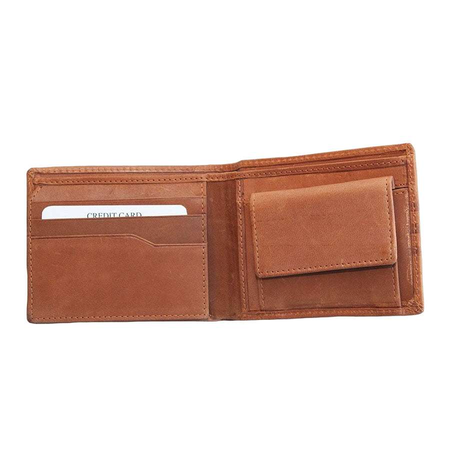 aboriginal leather wallet light brown tan