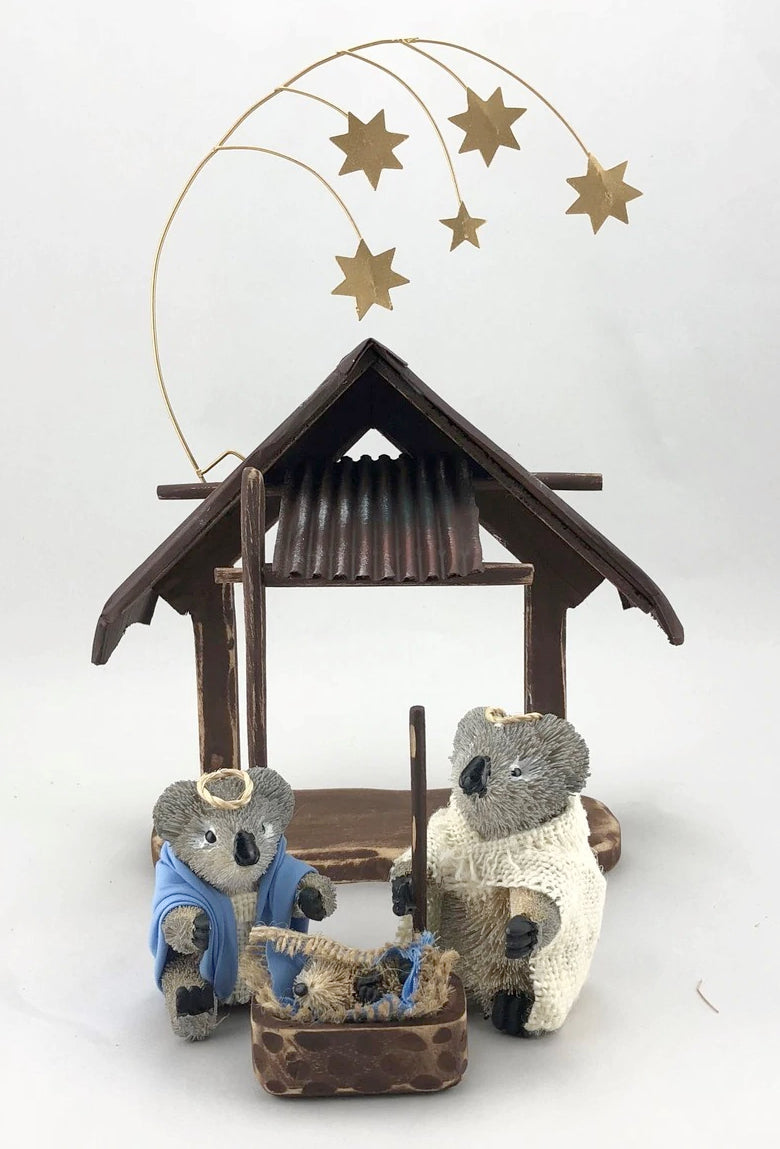 NATIVITY SCENE, CHRISTMAS DISPLAY - 15 PIECE SET - AUSTRALIA ANIMALS & BIRDS - SOUVENIR, GIFT, XMAS