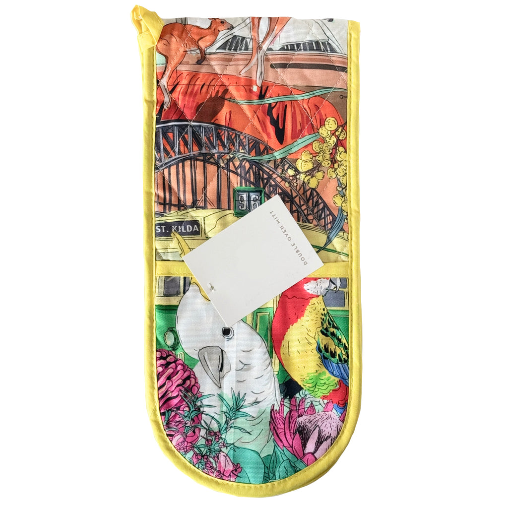 australian tea towel, oven mitt