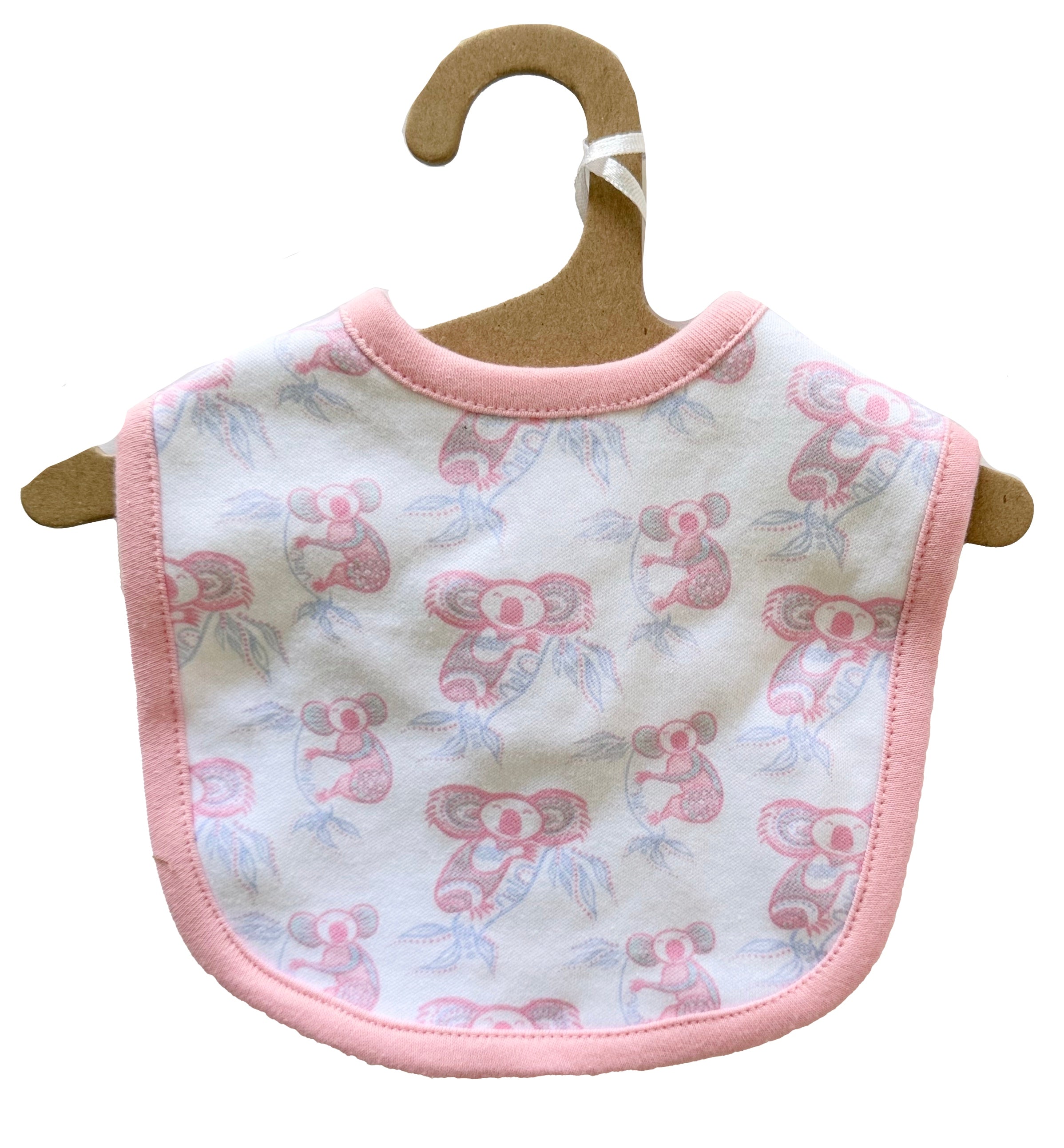 baby romper and bib koala pink
