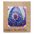 CHRISTMAS BAUBLE - HANGING - 75mm - ABORIGINAL ART - WATER IN THE DESERT - AUSTRALIA, INDIGENOUS, SOUVENIR, GIFT, XMAS TREE