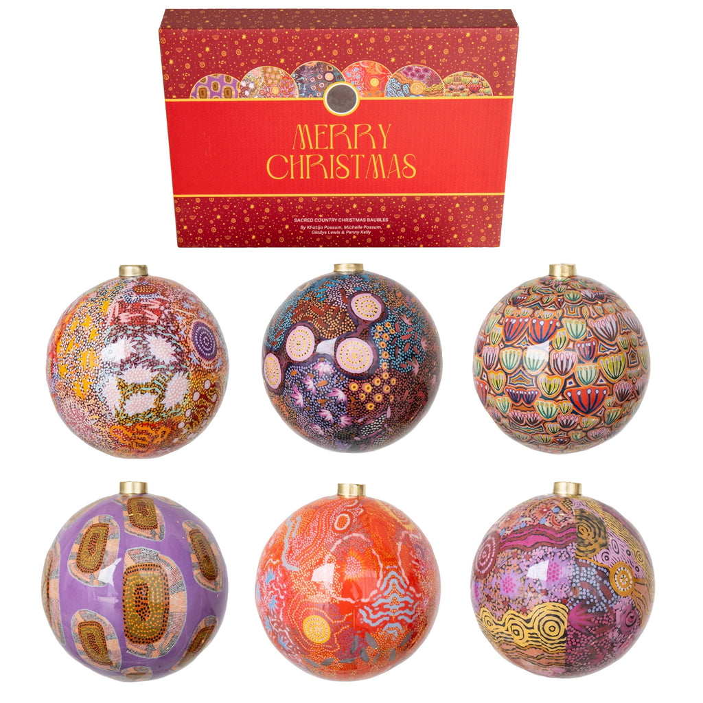 aboriginal christmas baubles