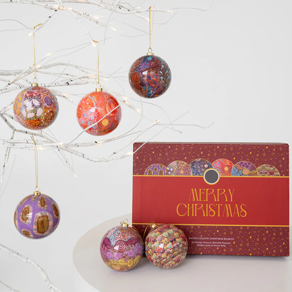 aboriginal christmas baubles