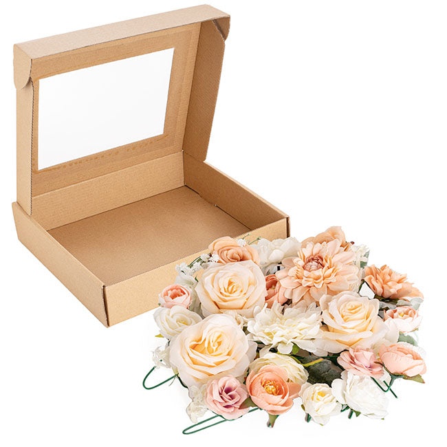 beige rose and dahlia flowers