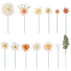 beige rose and dahlia flowers