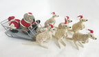 CHRISTMAS SCENE - 10 PIECE SET - AUSTRALIA ANIMALS - KANGAROO, KOALA, SANTA, SLEIGH - AUSTRALIA, SOUVENIR, GIFT, XMAS