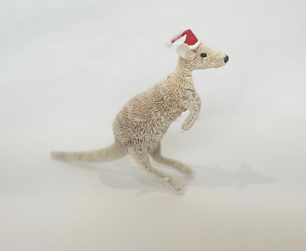 CHRISTMAS SCENE - 10 PIECE SET - AUSTRALIA ANIMALS - KANGAROO, KOALA, SANTA, SLEIGH - AUSTRALIA, SOUVENIR, GIFT, XMAS