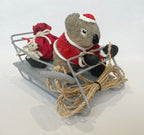 CHRISTMAS SCENE - 10 PIECE SET - AUSTRALIA ANIMALS - KANGAROO, KOALA, SANTA, SLEIGH - AUSTRALIA, SOUVENIR, GIFT, XMAS