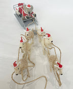 CHRISTMAS SCENE - 10 PIECE SET - AUSTRALIA ANIMALS - KANGAROO, KOALA, SANTA, SLEIGH - AUSTRALIA, SOUVENIR, GIFT, XMAS