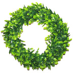 CHRISTMAS WREATH, DOOR HANGER - 14" / 36cm - BOXWOOD - ARTIFICIAL, GREEN, DIY CRAFT, DECOR
