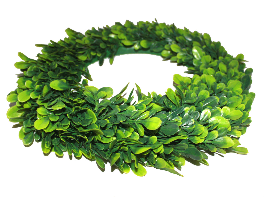 CHRISTMAS WREATH, DOOR HANGER - 14" / 36cm - BOXWOOD - ARTIFICIAL, GREEN, DIY CRAFT, DECOR