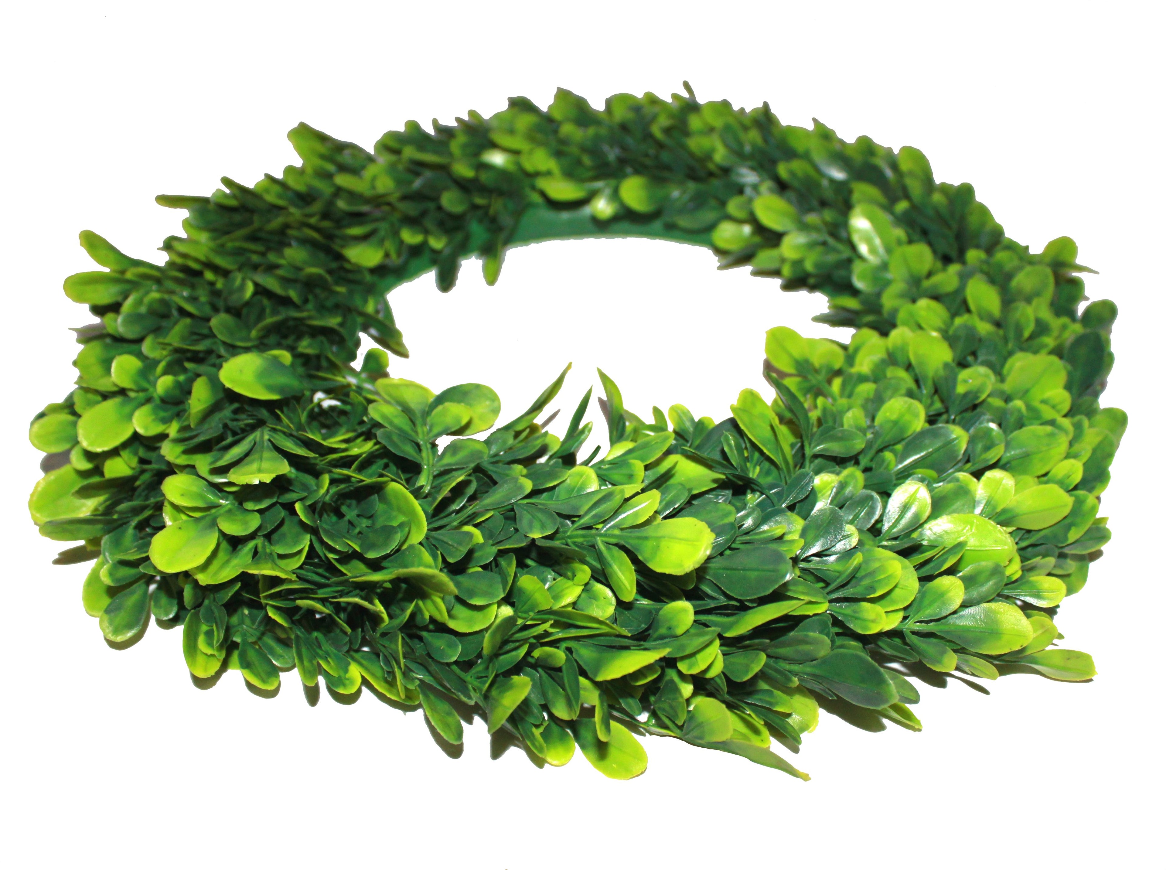 CHRISTMAS WREATH, DOOR HANGER - 14" / 36cm - BOXWOOD - ARTIFICIAL, GREEN, DIY CRAFT, DECOR