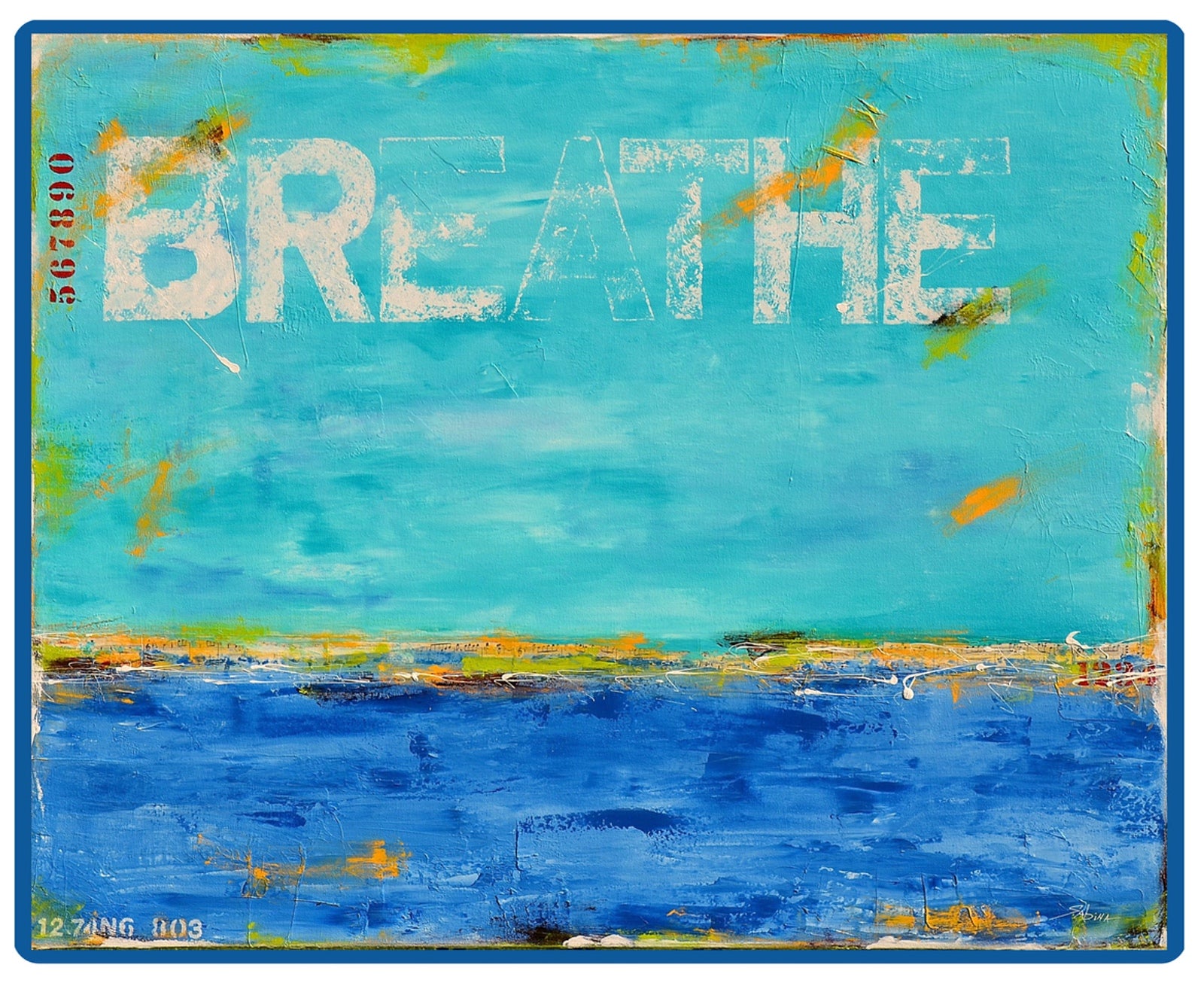 4 PLACEMATS + 4 COASTERS - MADE IN AUSTRALIA - WATERPROOF - ABSTRACT ART, OCEAN, BEACH - SOUVENIR, GIFT