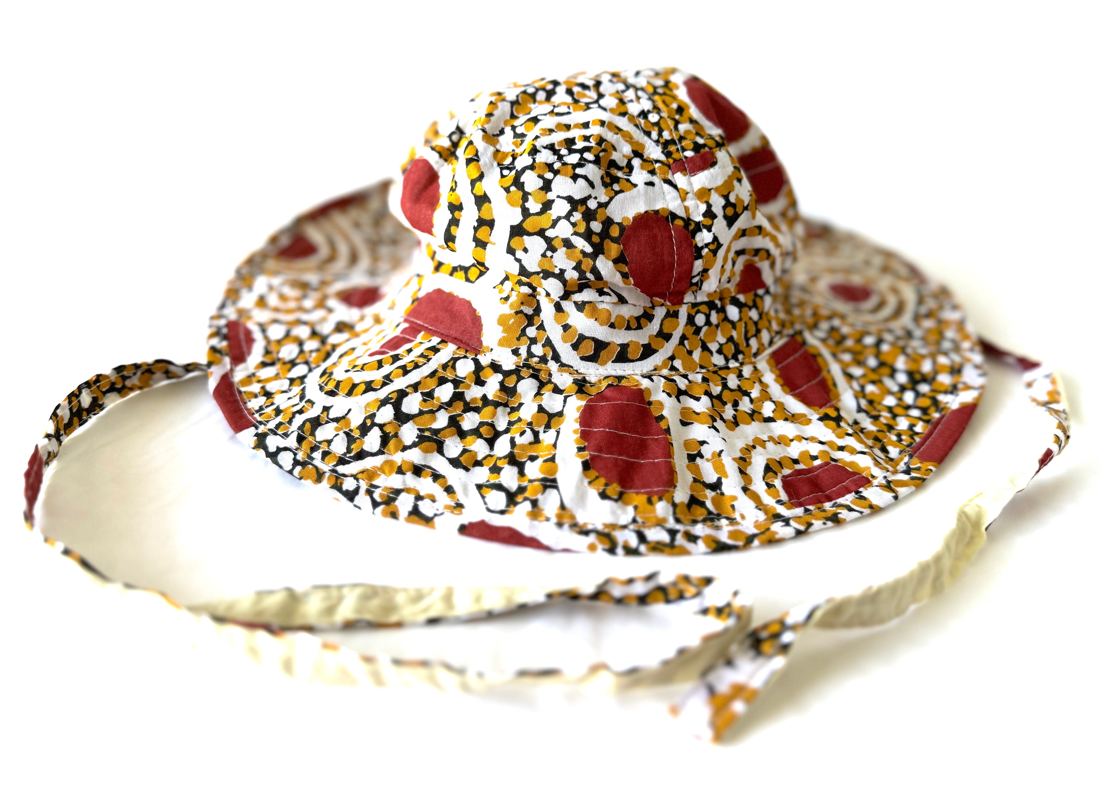 BUCKET HAT - ABORIGINAL ART - LARGE, 58cm - ANDY TJILARI - AUSTRALIA, INDIGENOUS, SOUVENIR, GIFT