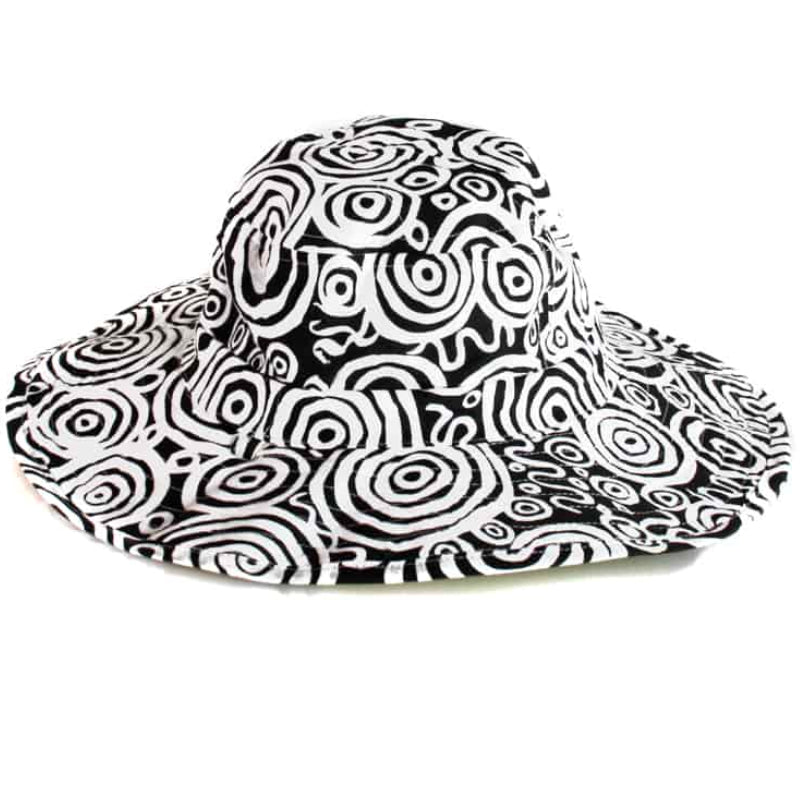 BUCKET HAT - ABORIGINAL ART - LARGE, 58cm - NELLY PATTERSON - AUSTRALIA, INDIGENOUS, SOUVENIR, GIFT
