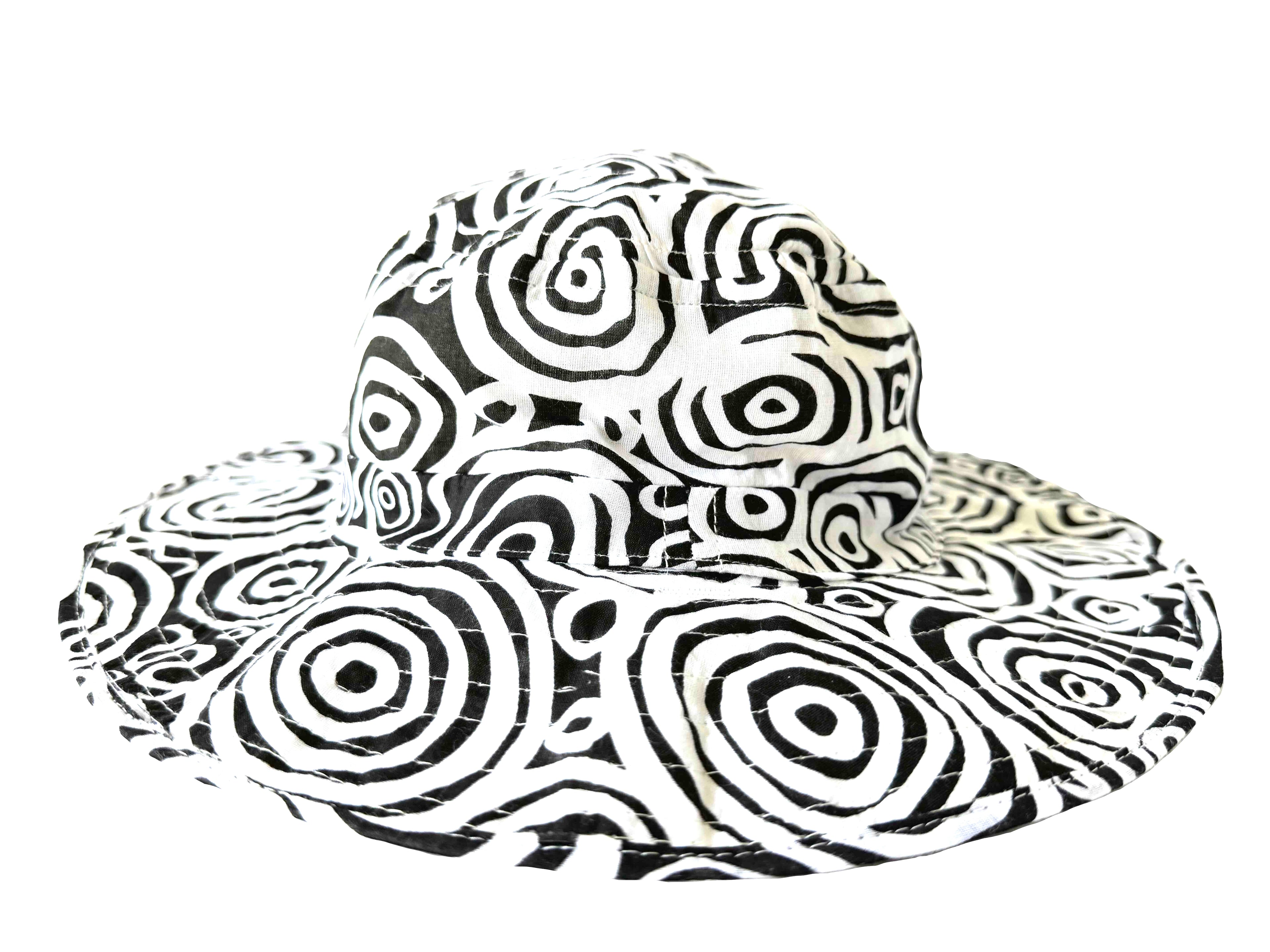 BUCKET HAT - ABORIGINAL ART - LARGE, 58cm - NELLY PATTERSON - AUSTRALIA, INDIGENOUS, SOUVENIR, GIFT