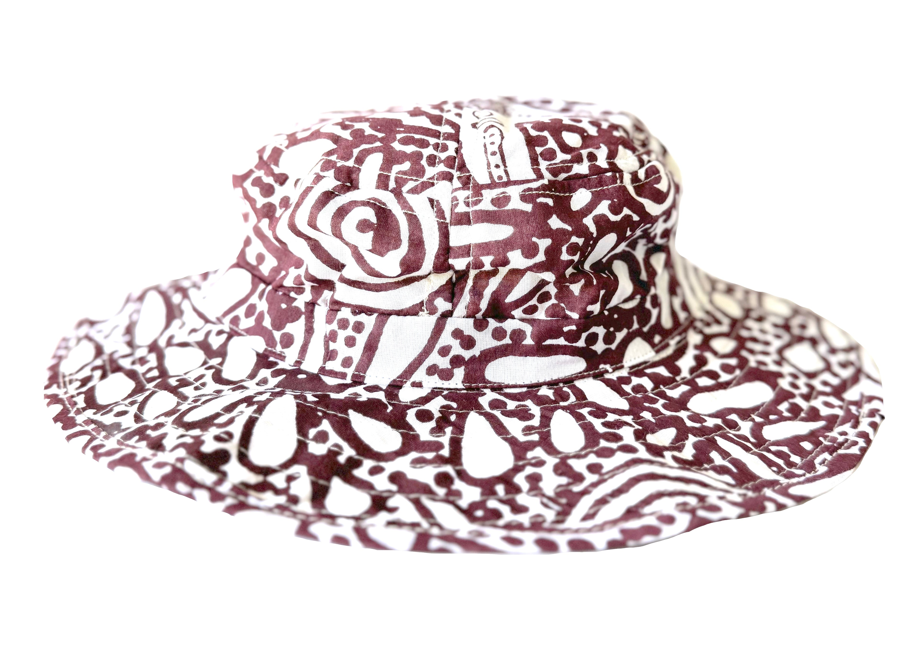 BUCKET HAT - ABORIGINAL ART - SMALL, 53cm - STEPHEN PITJARA - AUSTRALIA, INDIGENOUS, SOUVENIR, GIFT