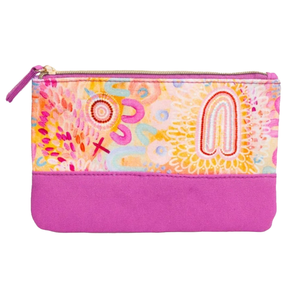 Purse, Wallet, Makeup Bag, Pencil Case - Aboriginal, Australia - Flourishing Blooms