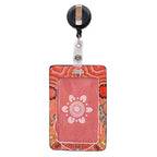 RETRACTABLE ID CARD HOLDER WITH CLIP - ABORIGINAL ART - LEAVING FOOTPRINTS - AUSTRALIA, INDIGENOUS, SOUVENIR, GIFT