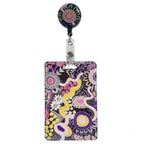 RETRACTABLE ID CARD HOLDER WITH CLIP - ABORIGINAL ART - LEGACY - AUSTRALIA, INDIGENOUS, SOUVENIR, GIFT