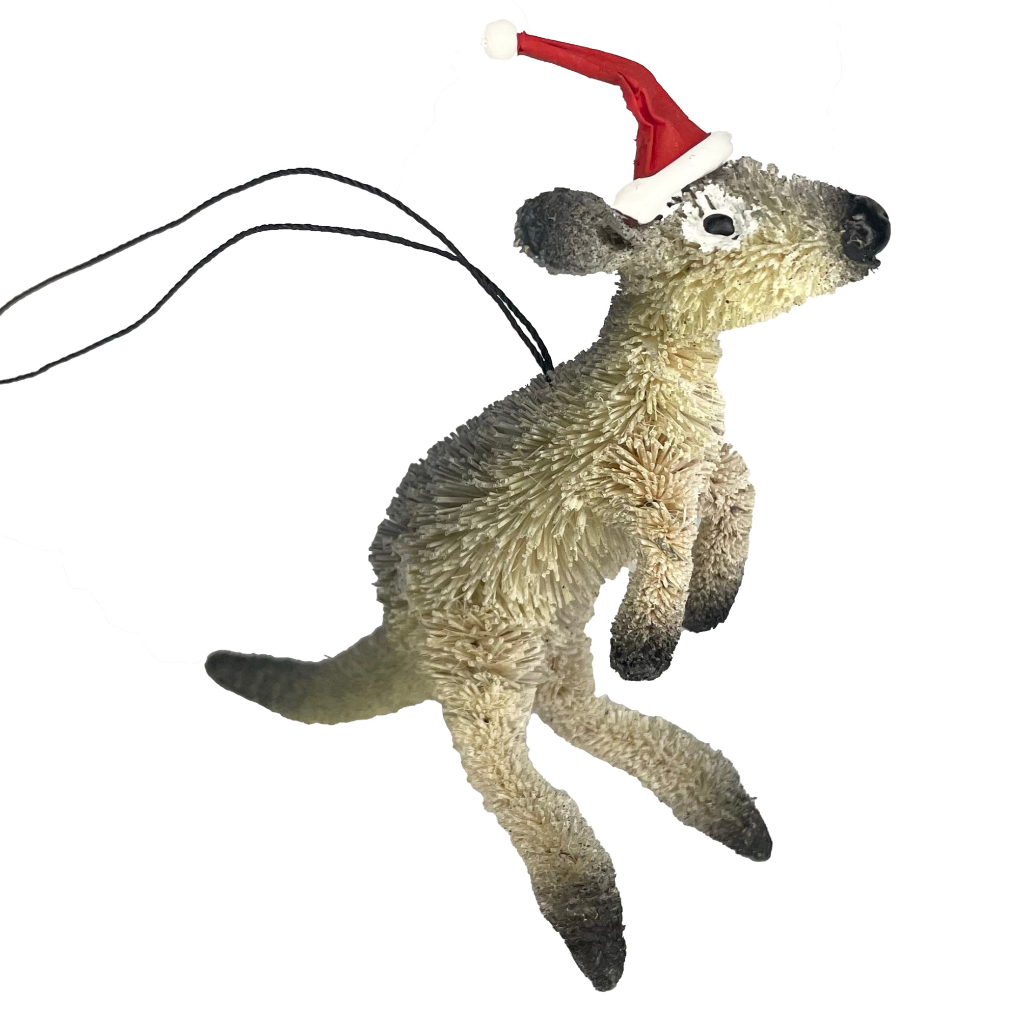 grey kangaroo christmas ornament