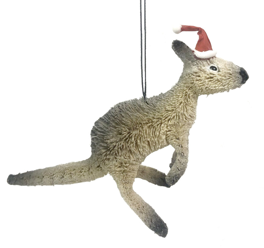 grey kangaroo christmas ornament