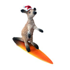 surfing kangaroo christmas ornament