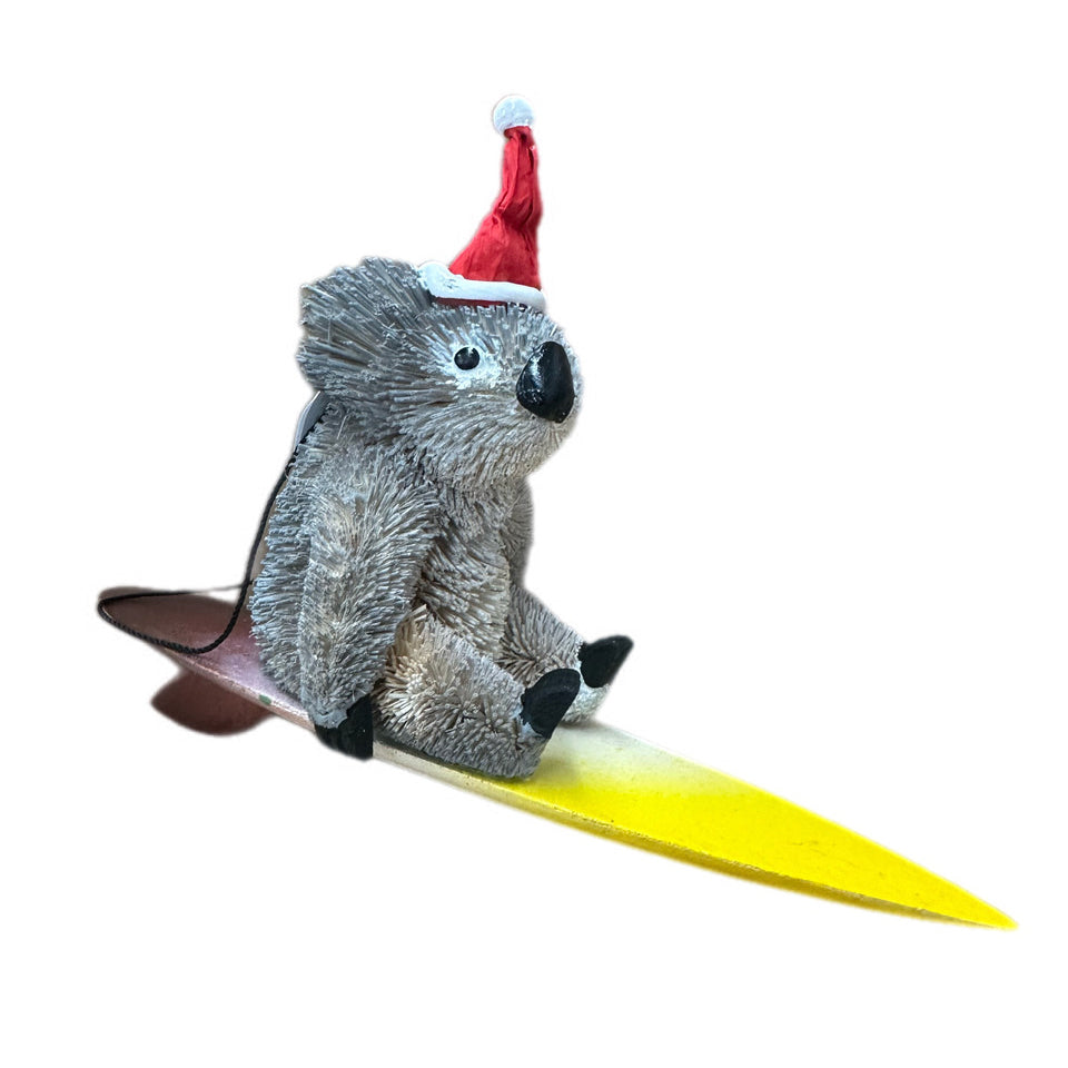 surfing koala christmas ornament