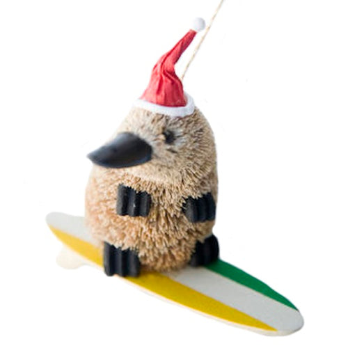 surfing platypus christmas ornament