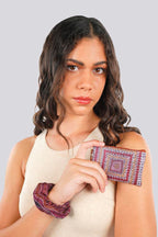 LADIES CLUTCH PURSE + COIN PURSE WITH KEYRING - 2 PIECE SET - ABORIGINAL ART - JANMARDA JUKURRPA - AUSTRALIA, INDIGENOUS, SOUVENIR, GIFT