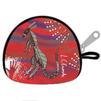 COIN PURSE - ABORIGINAL ART - DESERT TOTEMS - AUSTRALIA, INDIGENOUS, SOUVENIR, GIFT, TRAVEL, WALLET