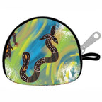 COIN PURSE - ABORIGINAL ART - FRESHWATER TOTEMS - AUSTRALIA, INDIGENOUS, SOUVENIR, GIFT, TRAVEL, WALLET