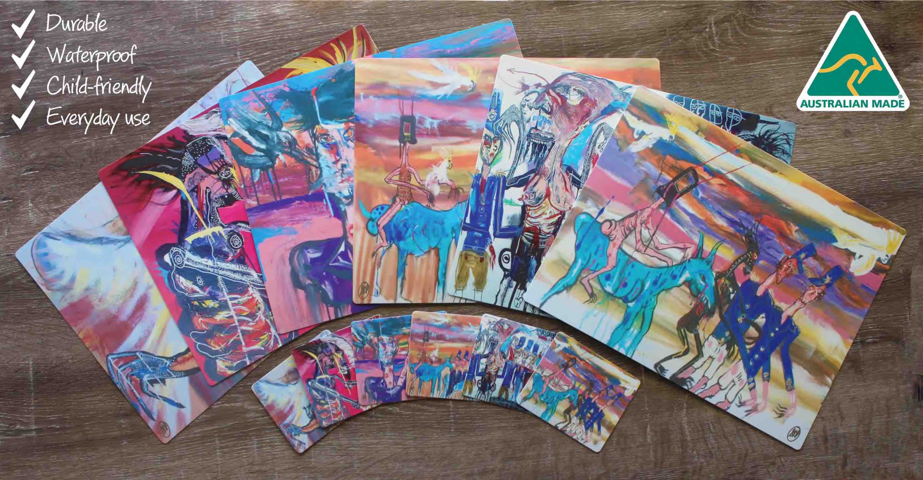 australian placemats coasters