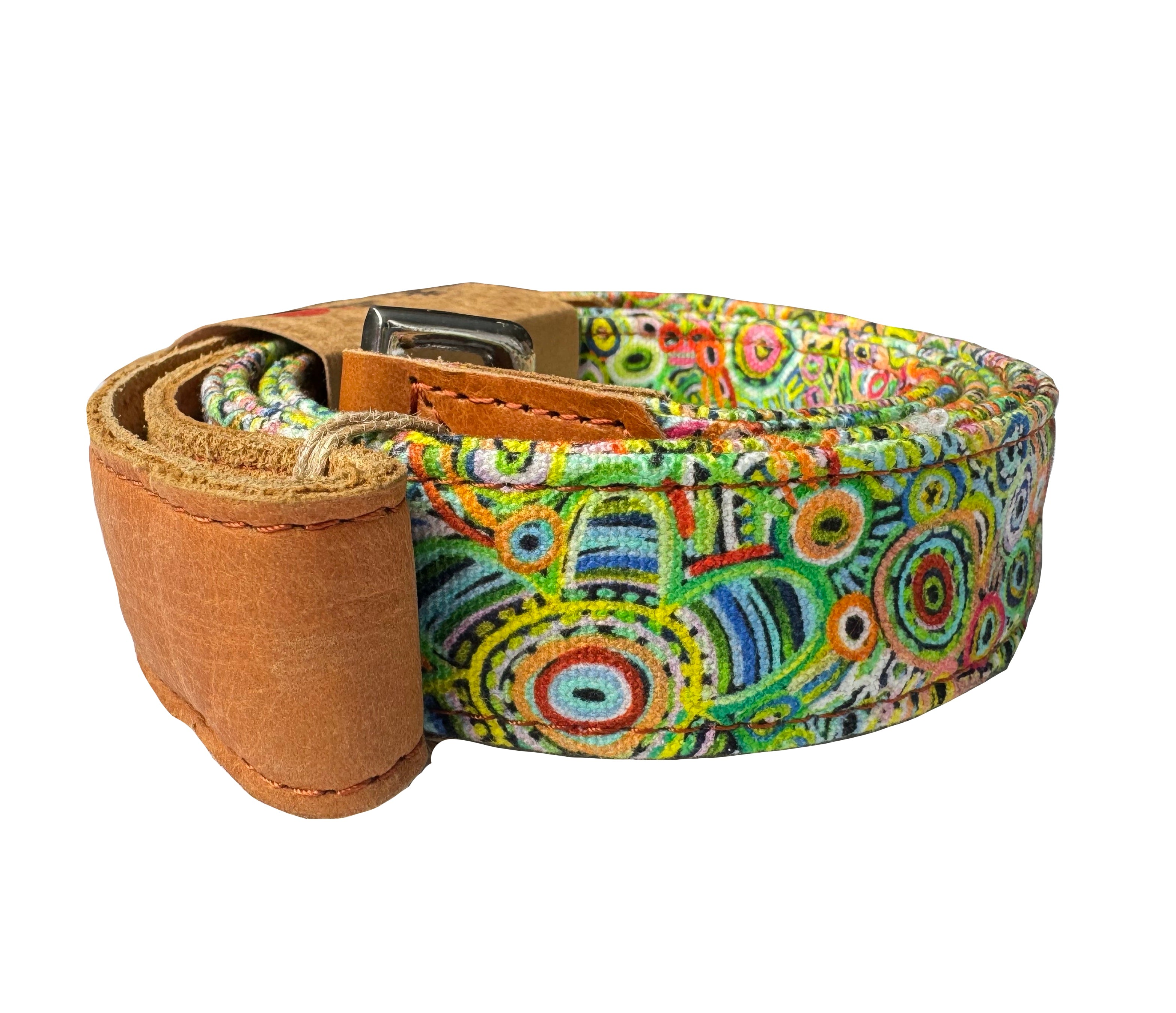 DOG LEAD, WALKING LEASH - ABORIGINAL ART - CEDRIC VARCOE - AUSTRALIA, INDIGENOUS, SOUVENIR, GIFT